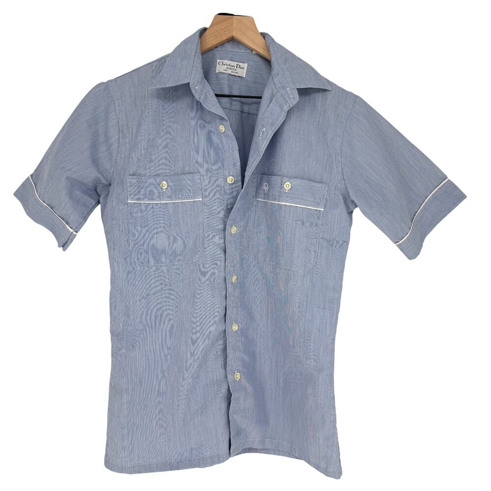 Christian Dior Monsieur Vintage Short Sleeve Button Up Mens Small Old Money